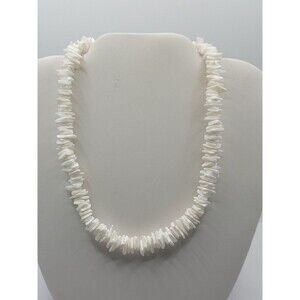Light White puka shell necklace.
